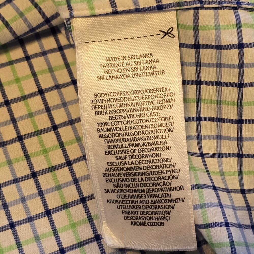 Ralph Lauren Button Down Shirt Mens Size XL Blue/Green Plaid Classic Fit Preppy - Picture 7 of 15